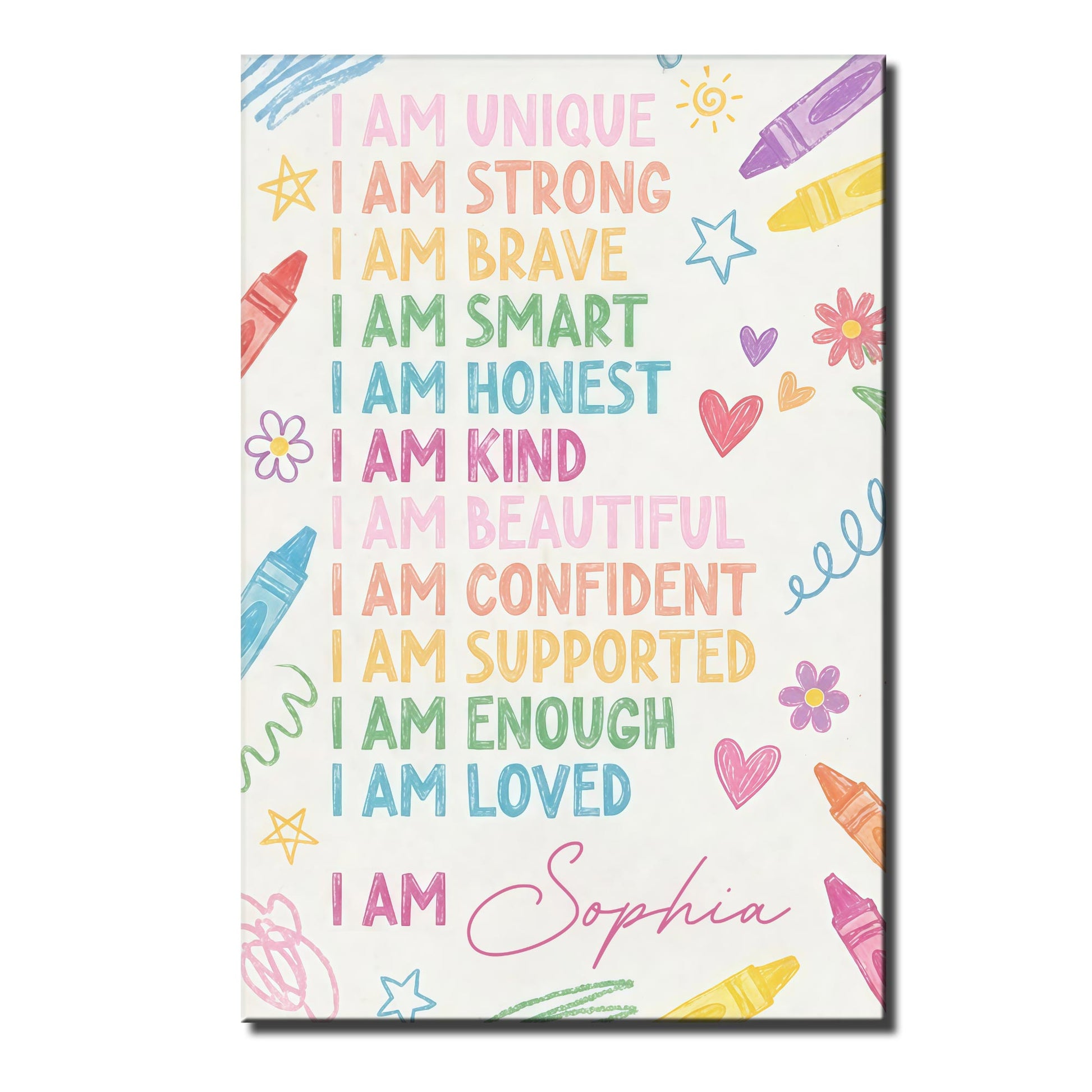 I Am Unique, I Am Strong, Empowering Message Poster