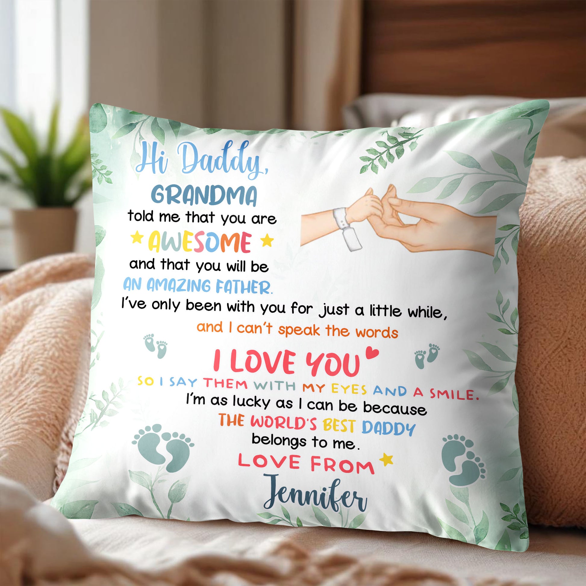 Hi Daddy, You Are Awesome, Amazing Father, Hands and Footprints