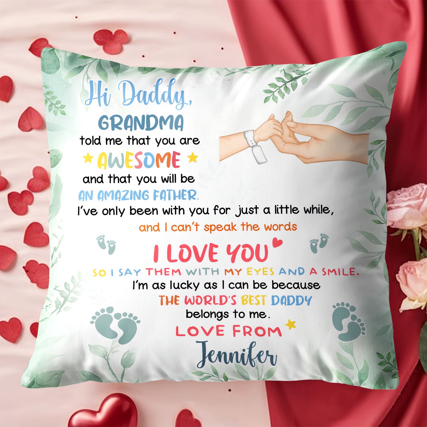 Hi Daddy, You Are Awesome, Amazing Father, Hands and Footprints