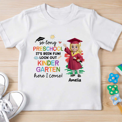 So Long Preschool Look Out Kindergarten Here I Come Girl Graduation