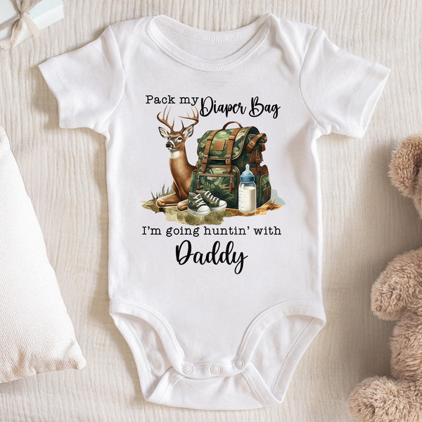 Pack My Diaper Bag Going Huntin With Daddy Deer And Camo Backpack