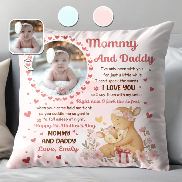 Mommy And Daddy, Baby's First Words, Teddy Bear And Hearts