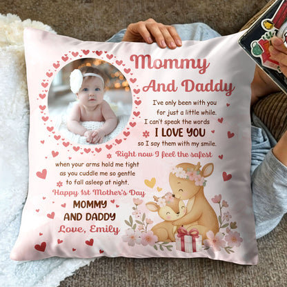 Mommy And Daddy, Baby's First Words, Teddy Bear And Hearts