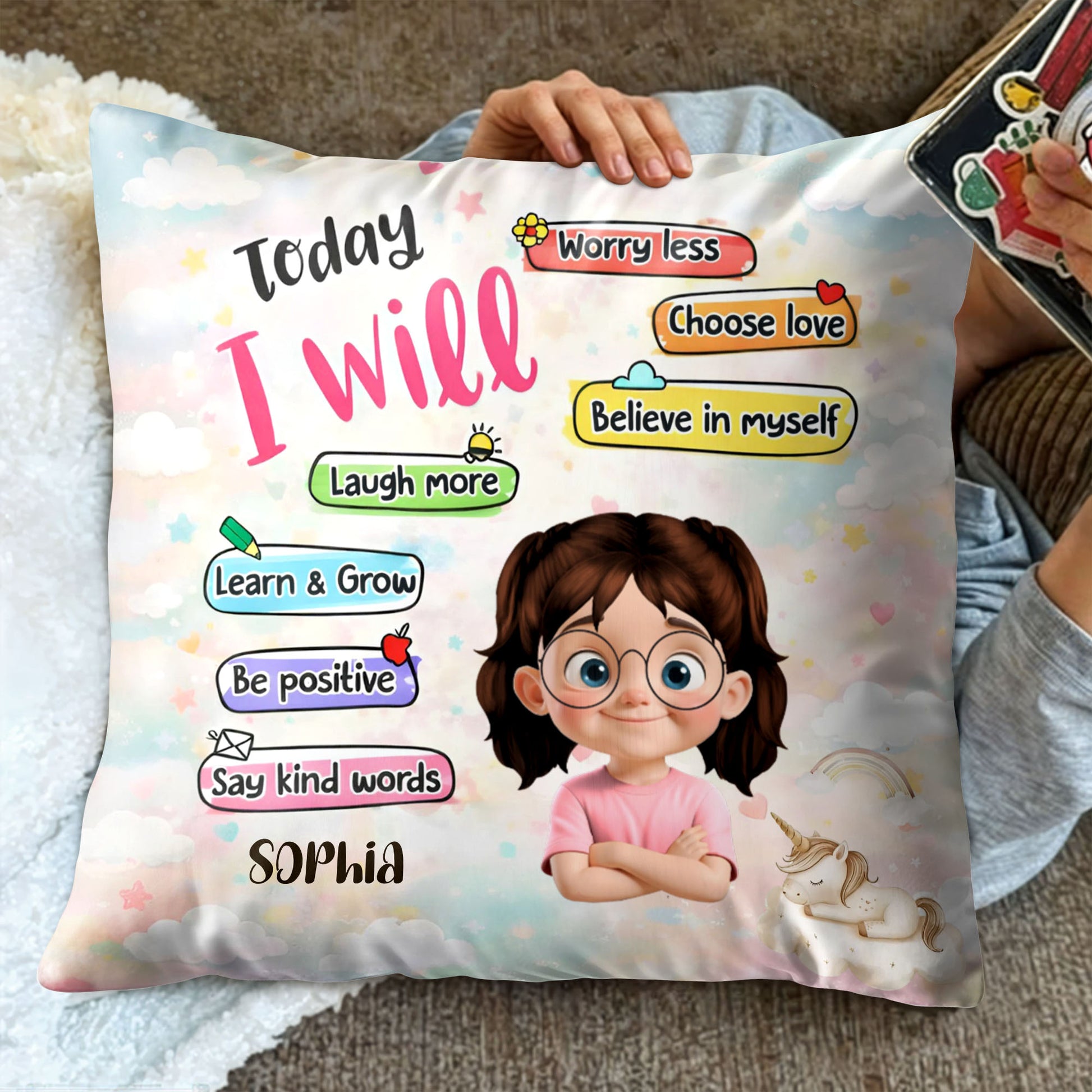 Today I Will Laugh More, Learn & Grow With Boy And Dinosaur