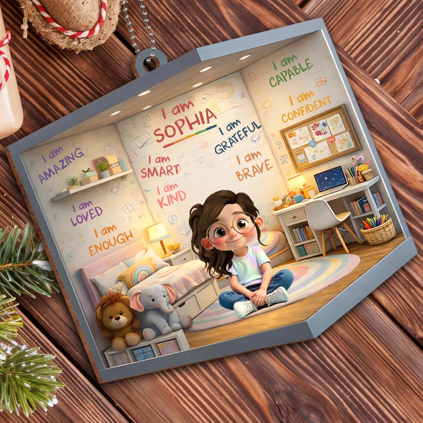 I Am Amazing, Loved, Enough With Teddy Bear And Elephant