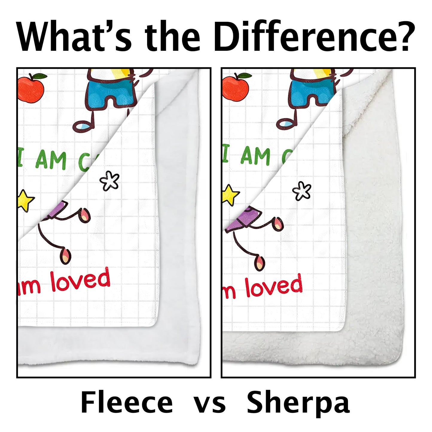 I Am Kind, Brave, Confident Blanket With Stars And Planets