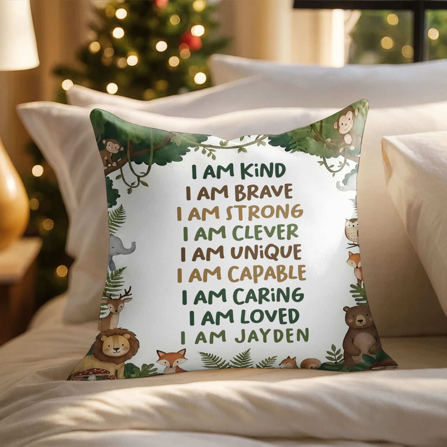 I Am Kind Brave Strong Affirmations With Jungle Animals