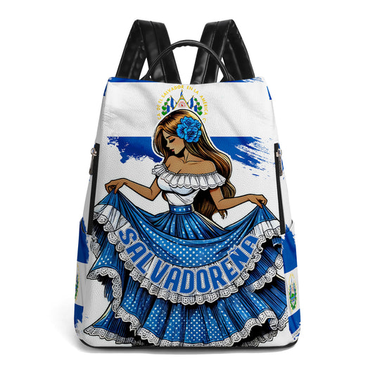 Salvadoreña - Mochila de Cuero Personalizada - LA001_BP