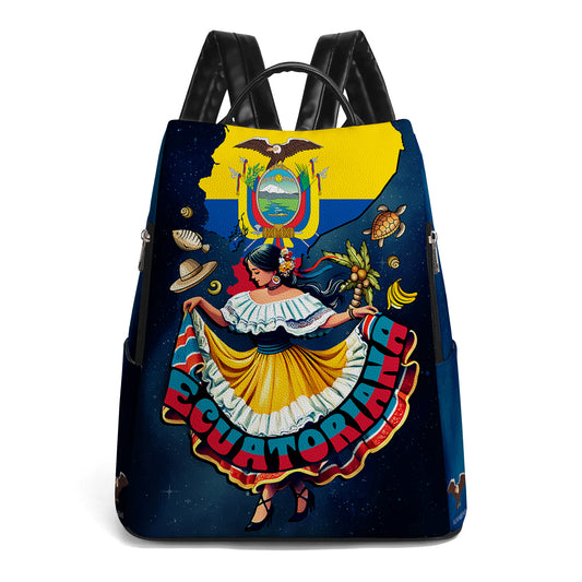 Ecuatoriana - Mochila de cuero personalizada - LA003_BP
