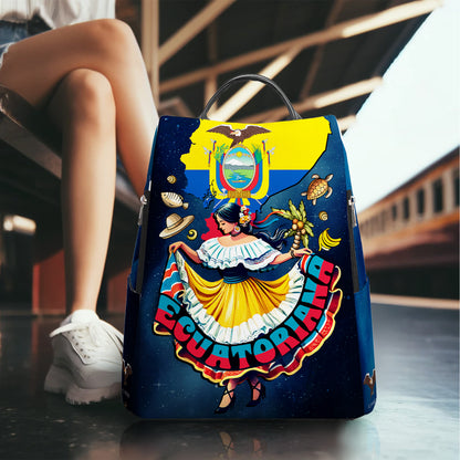 Ecuatoriana - Sac à dos en cuir personnalisé - LA003_BP