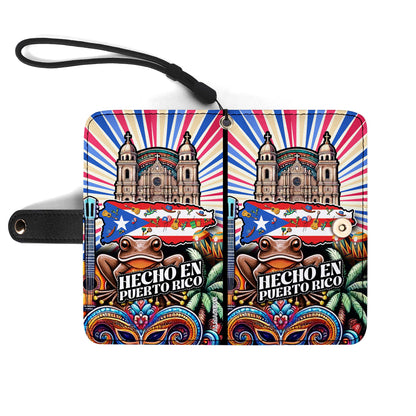 Hecho En Puerto Rico - Personalized Custom Phone Leather Wallet - LA006_PW