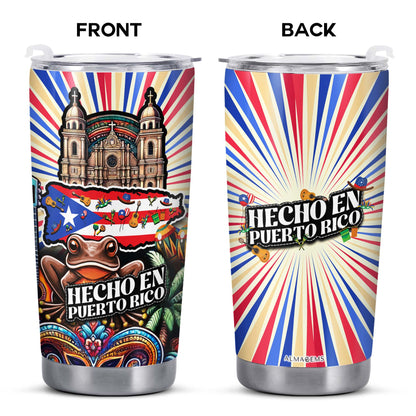 Hecho en Puerto Rico - Vaso de acero inoxidable personalizado de 20 oz y 30 oz - LA006_TB