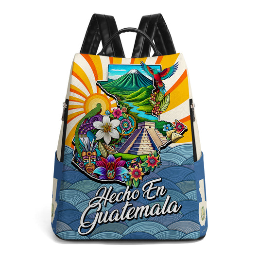 Hecho en Guatemala - Mochila de cuero personalizada - LA007_BP