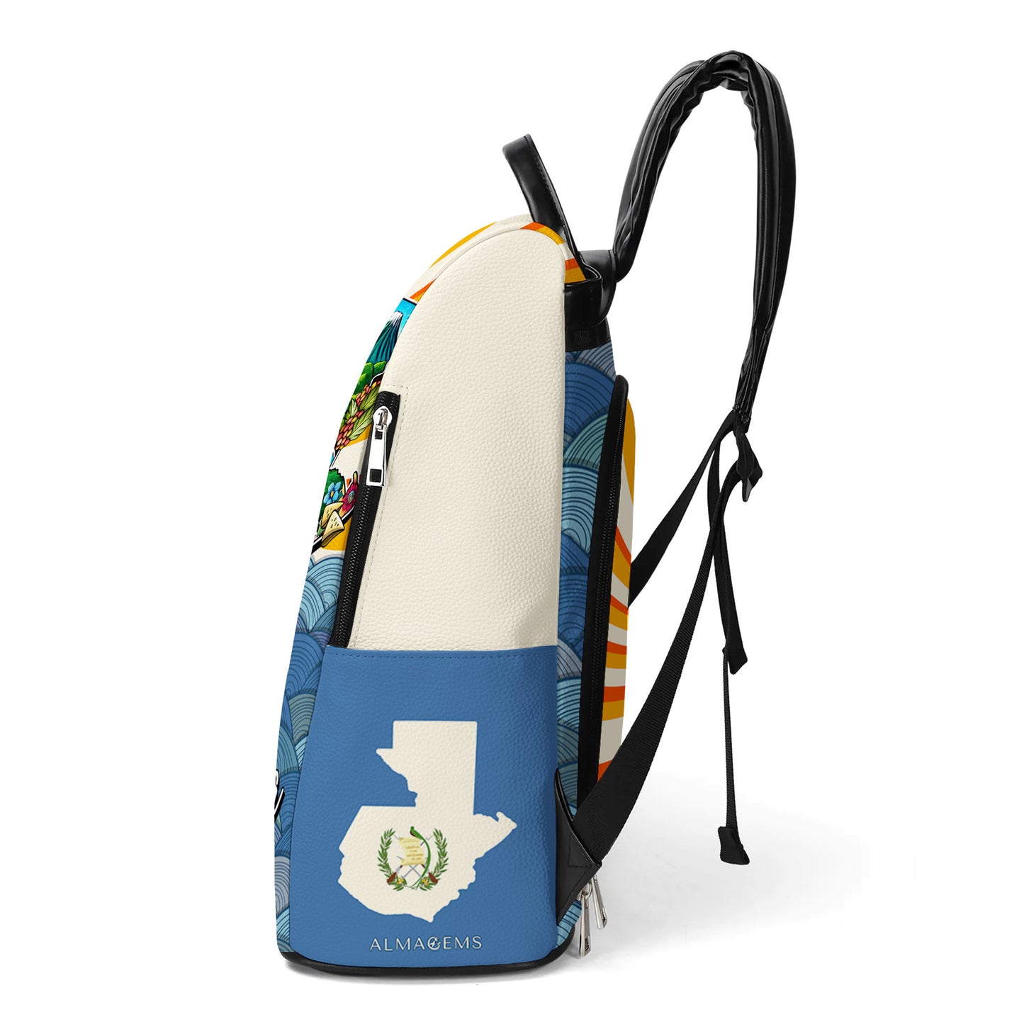 Hecho en Guatemala - Mochila de cuero personalizada - LA007_BP