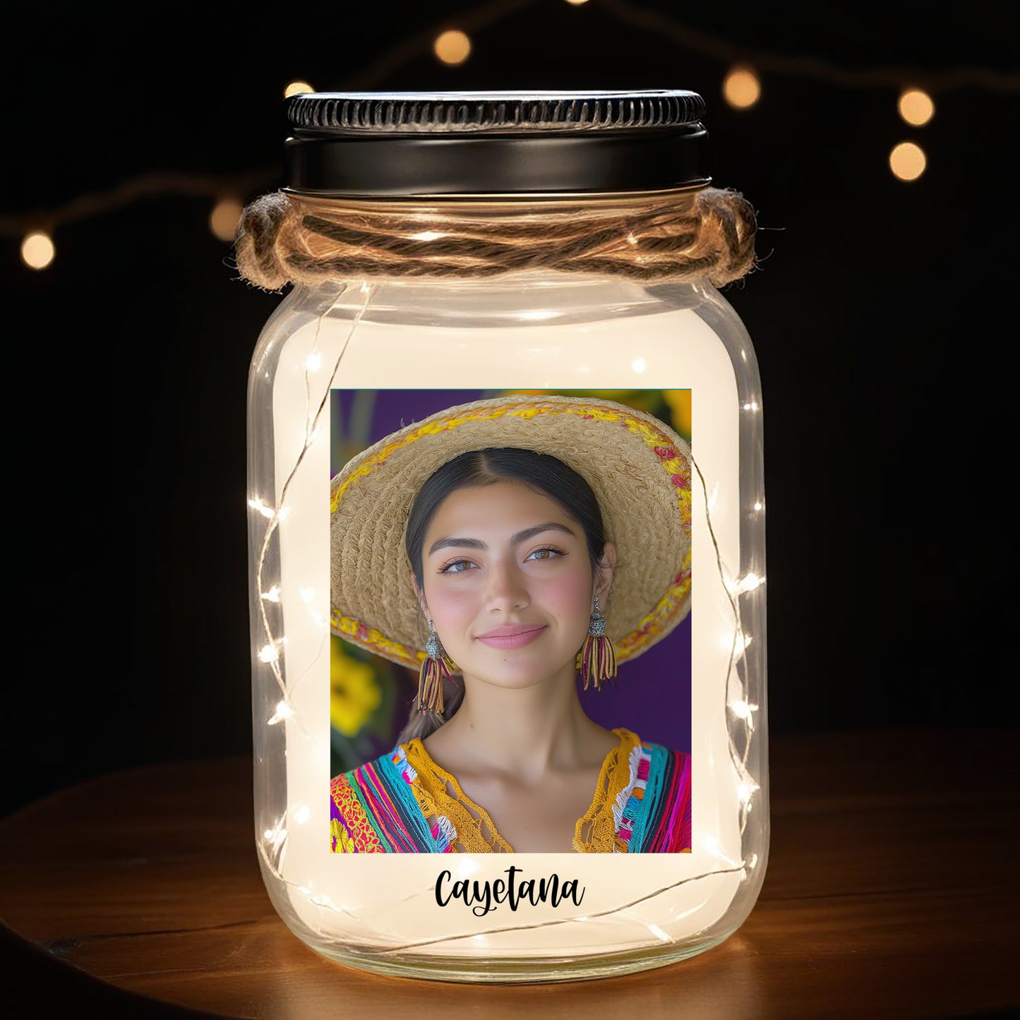 LATINA - Lampe personnalisée en pot Mason - LA007_JARL