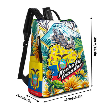 Fabriqué en Équateur - Sac à dos en cuir personnalisé - LA009_BP