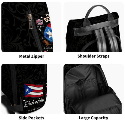 Je suis Boricua. Pero No Te Pases - Sac à dos en cuir personnalisé - LA011_BP