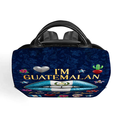 Soy guatemalteco, pero no te pases - Mochila de cuero personalizada - LA013_BP