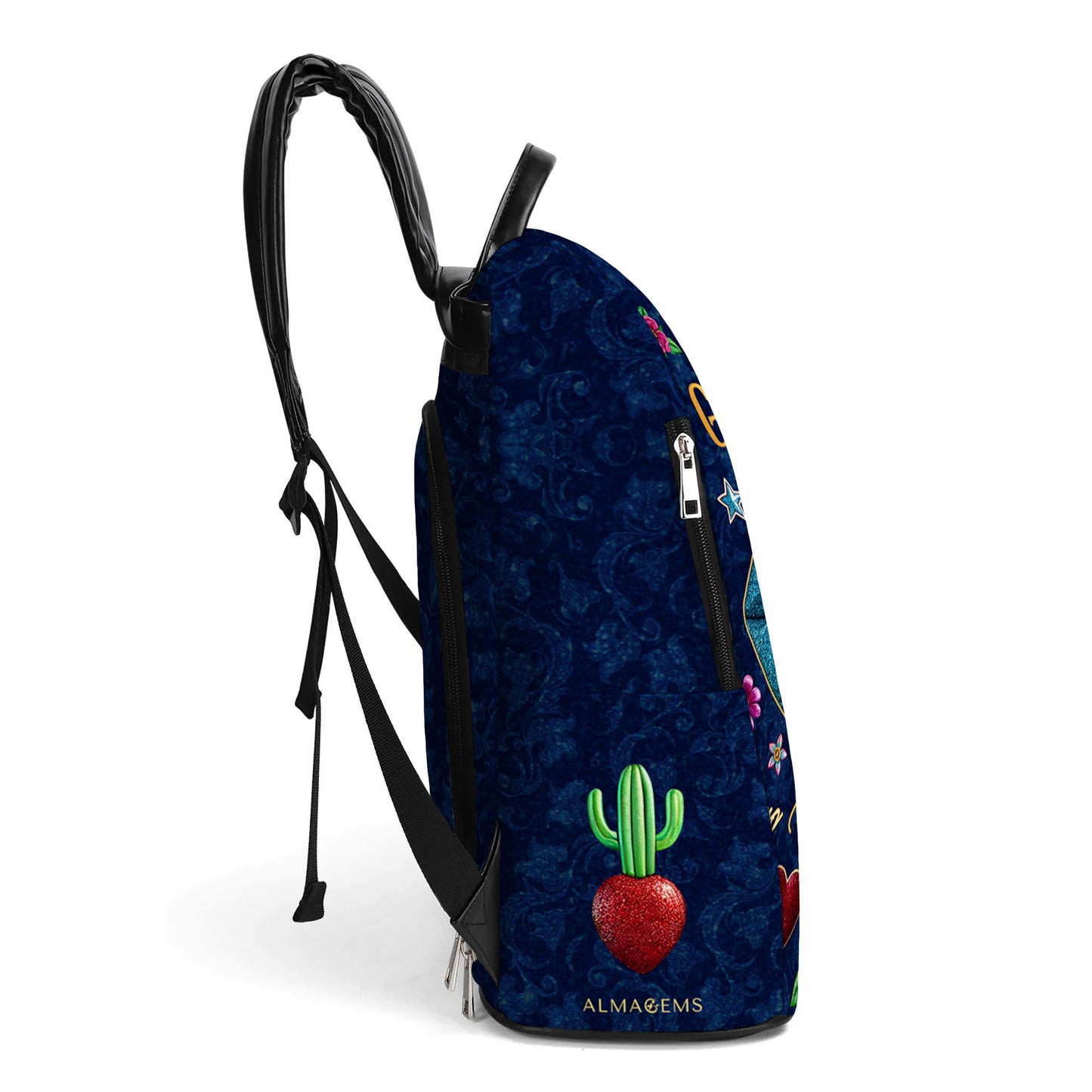 Soy guatemalteco, pero no te pases - Mochila de cuero personalizada - LA013_BP