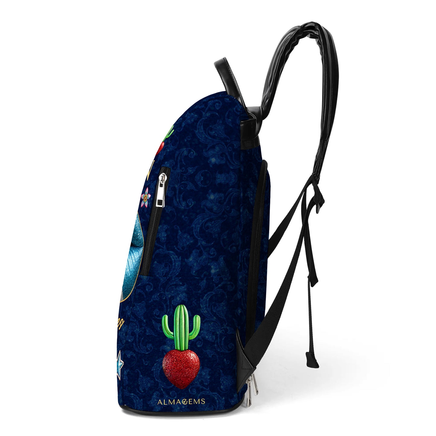 Soy guatemalteco, pero no te pases - Mochila de cuero personalizada - LA013_BP