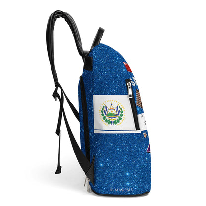 Je suis Salvadorien, mais je ne te laisse pas tranquille ! Sac à dos en cuir personnalisé - LA014_BP