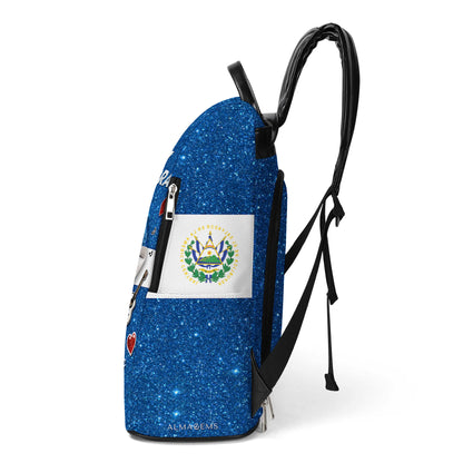 Je suis Salvadorien, mais je ne te laisse pas tranquille ! Sac à dos en cuir personnalisé - LA014_BP