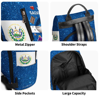 Je suis Salvadorien, mais je ne te laisse pas tranquille ! Sac à dos en cuir personnalisé - LA014_BP