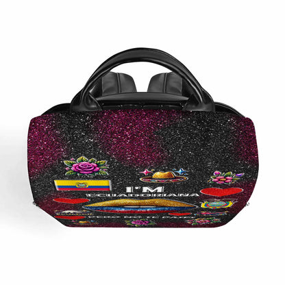 Soy Ecuatoriana Pero No Te Pases - Mochila de Cuero Personalizada - LA017_BP