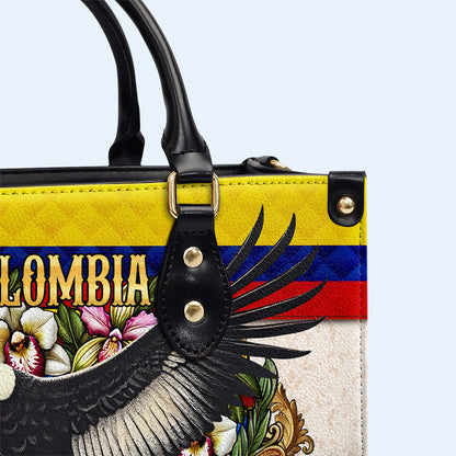 COLOMBIE, J'AI DANS LE SANG - Sac à main en cuir personnalisé - LA018_HB