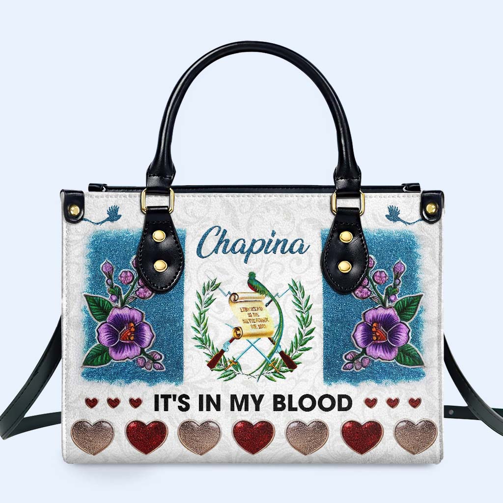 CHAPINA. J'AI DANS LE SANG - Sac à main en cuir personnalisé - LA019_HB