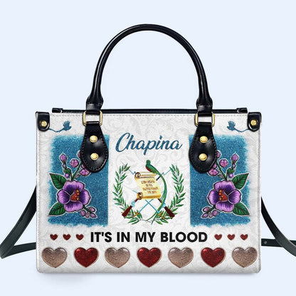 CHAPINA. J'AI DANS LE SANG - Sac à main en cuir personnalisé - LA019_HB
