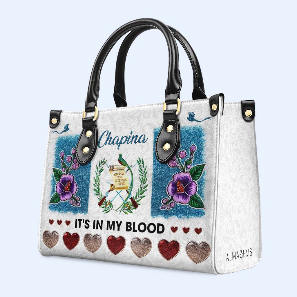 CHAPINA. J'AI DANS LE SANG - Sac à main en cuir personnalisé - LA019_HB
