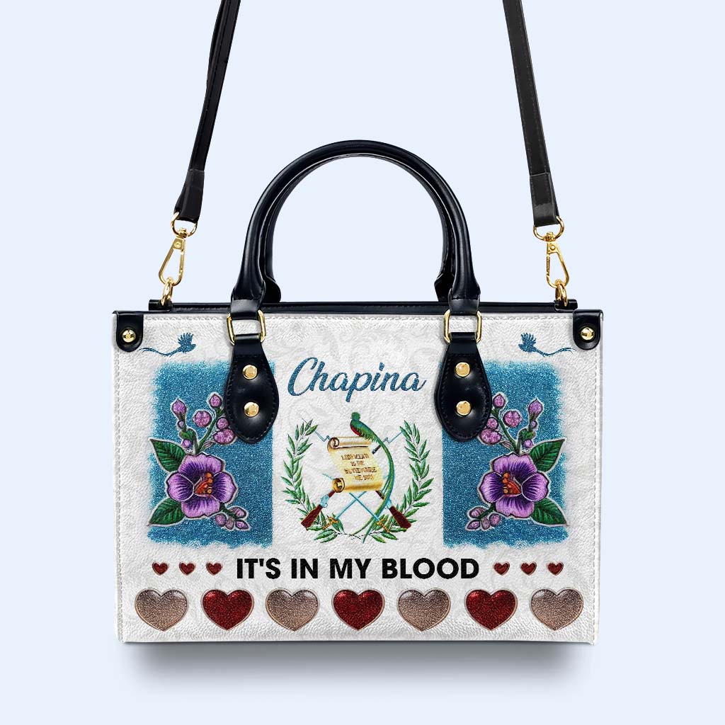 CHAPINA. J'AI DANS LE SANG - Sac à main en cuir personnalisé - LA019_HB