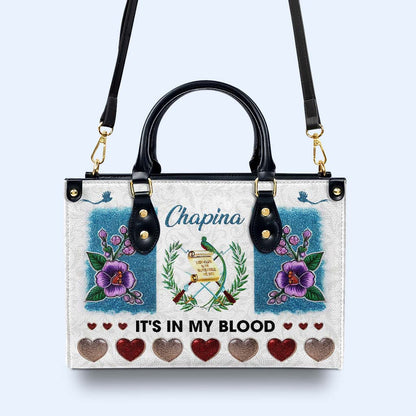CHAPINA. J'AI DANS LE SANG - Sac à main en cuir personnalisé - LA019_HB