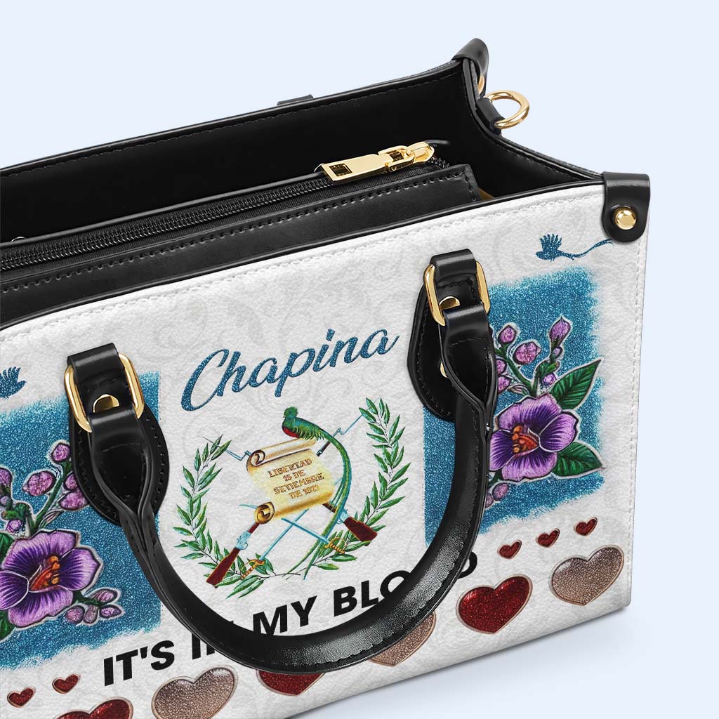 CHAPINA. J'AI DANS LE SANG - Sac à main en cuir personnalisé - LA019_HB