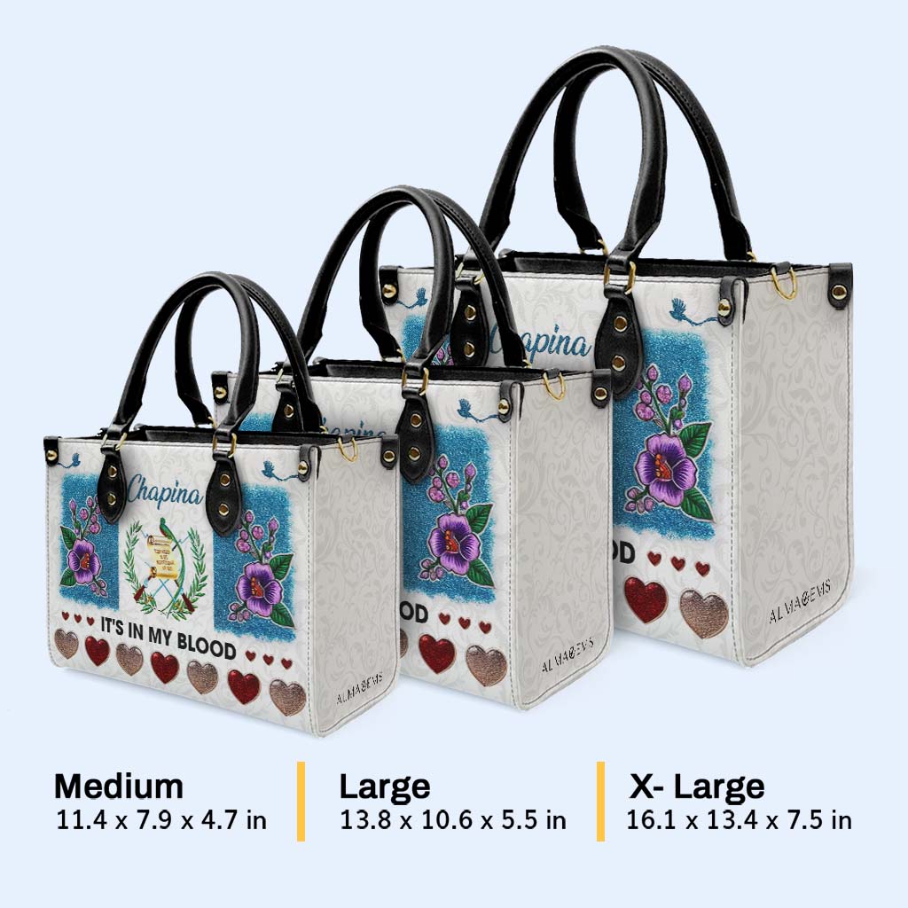 CHAPINA. J'AI DANS LE SANG - Sac à main en cuir personnalisé - LA019_HB