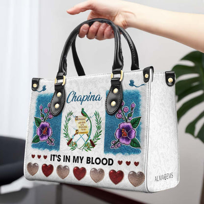 CHAPINA. J'AI DANS LE SANG - Sac à main en cuir personnalisé - LA019_HB