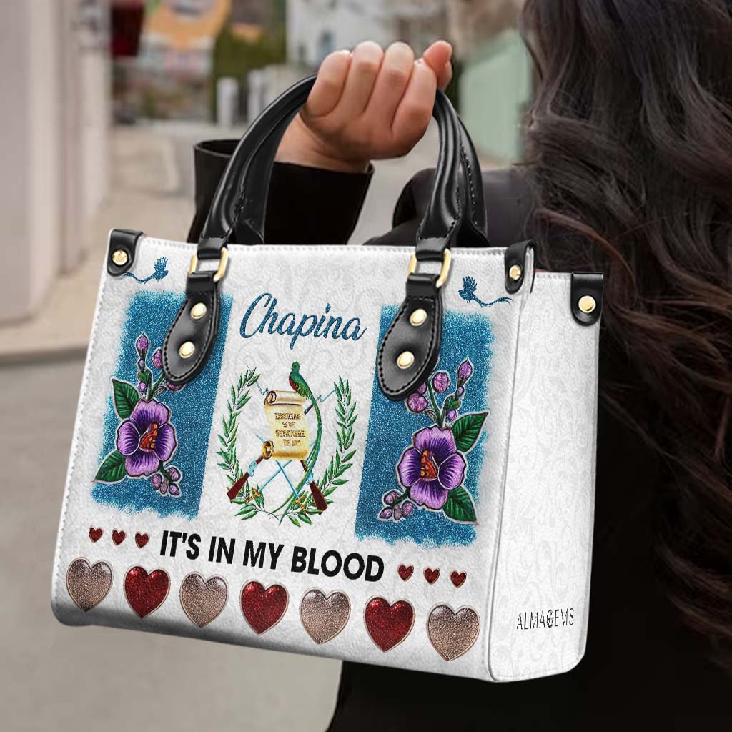 CHAPINA. J'AI DANS LE SANG - Sac à main en cuir personnalisé - LA019_HB