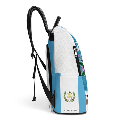 Guatémaltèque. J'ai ça dans le sang - Sac à dos en cuir personnalisé - LA019_BP