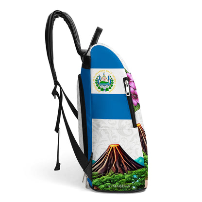 El Salvador, c'est dans mon sang - Sac à dos en cuir personnalisé - LA020_BP