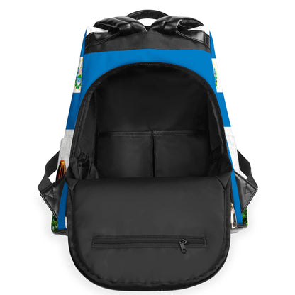 El Salvador, c'est dans mon sang - Sac à dos en cuir personnalisé - LA020_BP