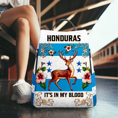 Honduras. Lo llevo en la sangre - Mochila de piel personalizada - LA022_BP