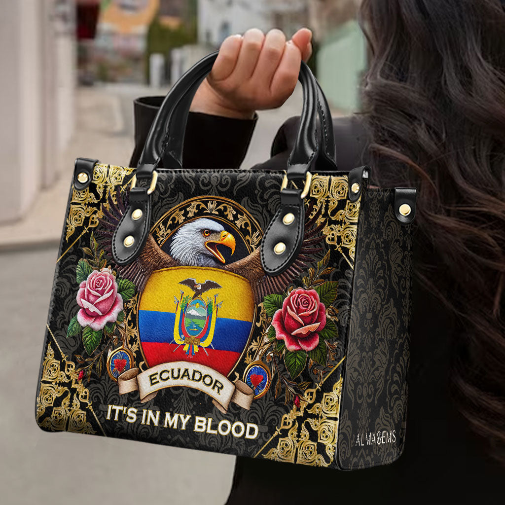 ÉQUATEUR. J'AI L'ÂME DANS LE SANG - Sac à main en cuir personnalisé - LA024_HB