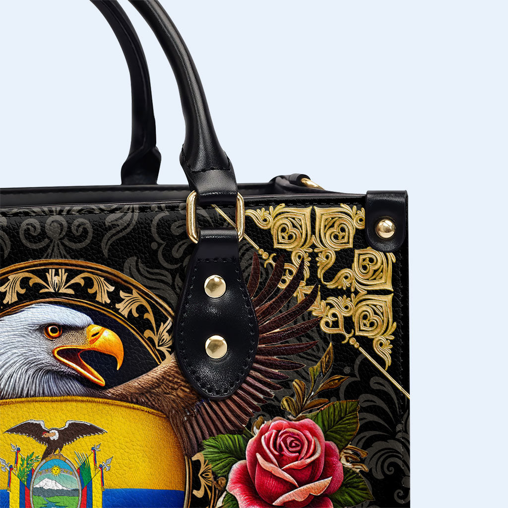 ÉQUATEUR. J'AI L'ÂME DANS LE SANG - Sac à main en cuir personnalisé - LA024_HB