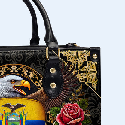 ÉQUATEUR. J'AI L'ÂME DANS LE SANG - Sac à main en cuir personnalisé - LA024_HB