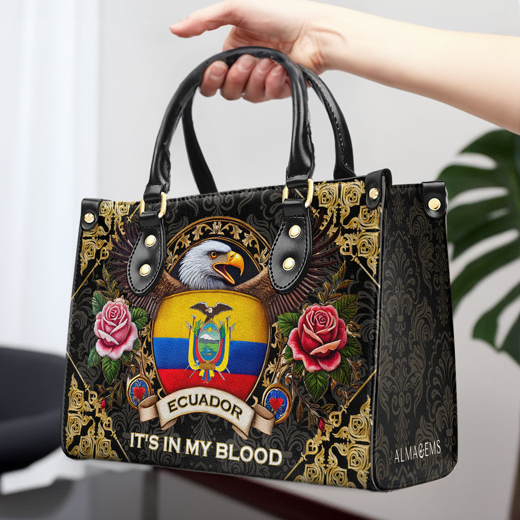 ÉQUATEUR. J'AI L'ÂME DANS LE SANG - Sac à main en cuir personnalisé - LA024_HB