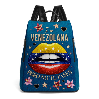 Je suis vénézuélienne, mais je ne te laisse pas tranquille ! Sac à dos en cuir personnalisé - LA032_BP