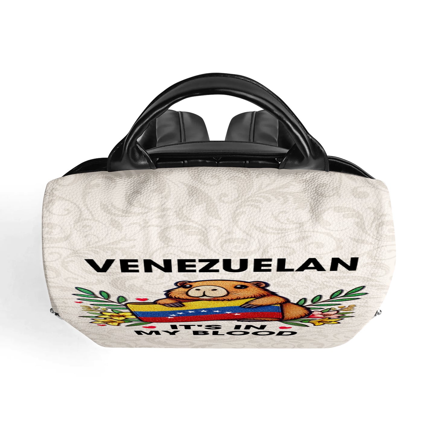 Venezuela, c'est dans mon sang ! Sac à dos en cuir personnalisé - LA033_BP