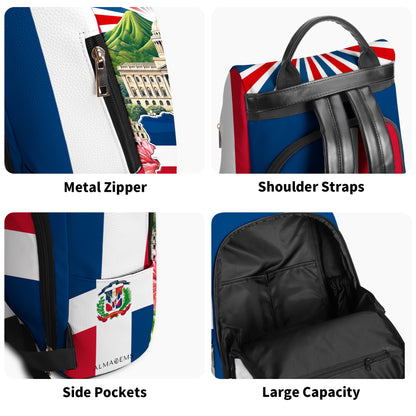 Hecho en República Dominicana - Mochila De Cuero Personalizada - LA051_BP