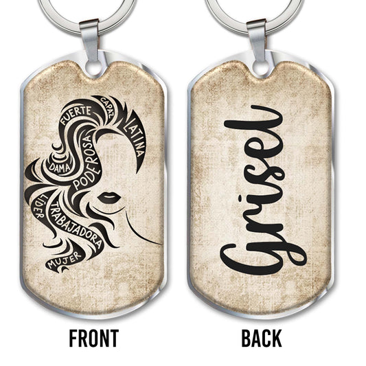 Strong Latina Lady Force And Tradition Keychain